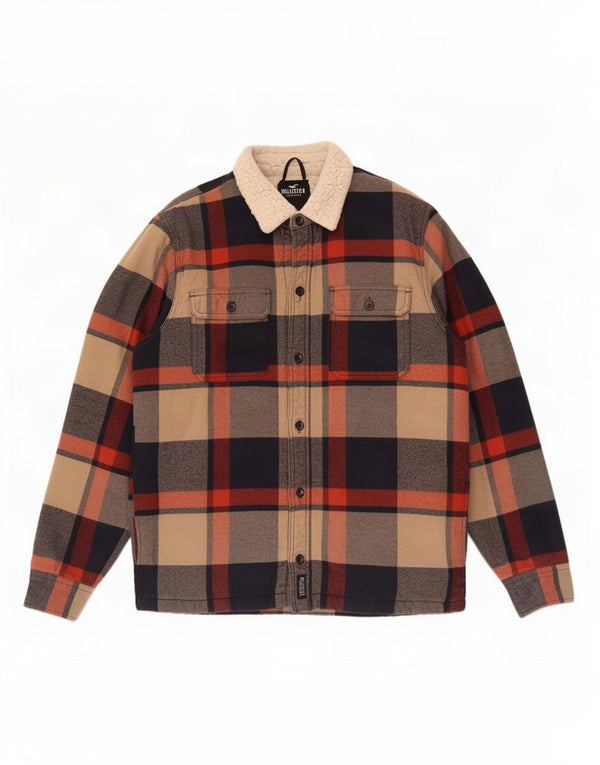 Hollister herre skovhugger flannel skjorte stor flerfarvet ternet bomuld