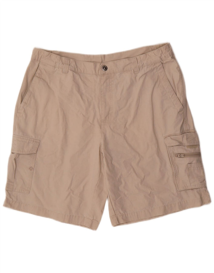 COLUMBIA Mens Cargo Shorts Large W36  Beige Cotton