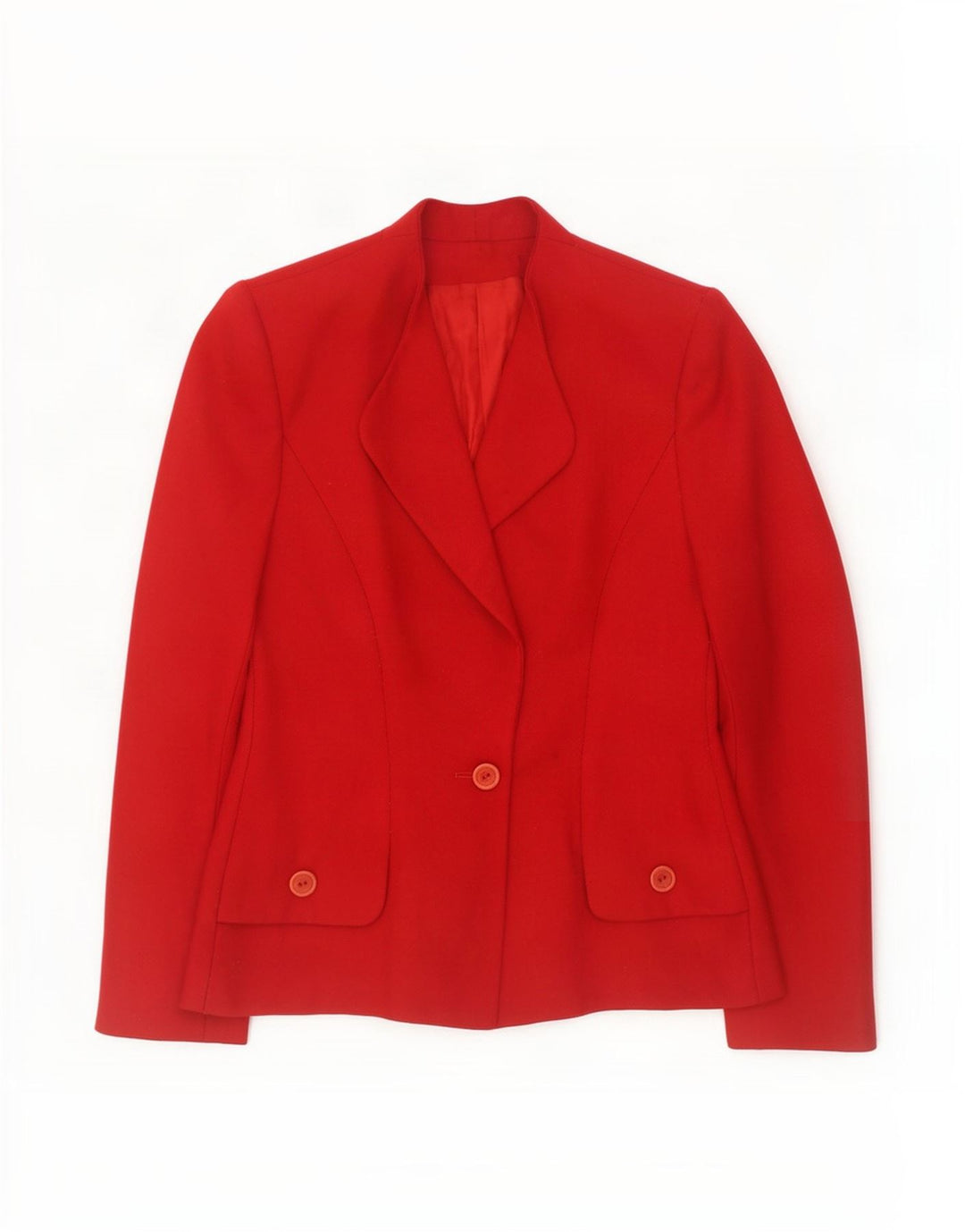 Vintage Womens 1 Button Blazer Jacket UK 12 Medium Red