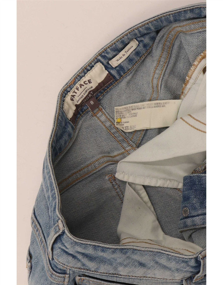 Fat Face Dame Denim Shorts UK 8 Small W30 Blue Cotton