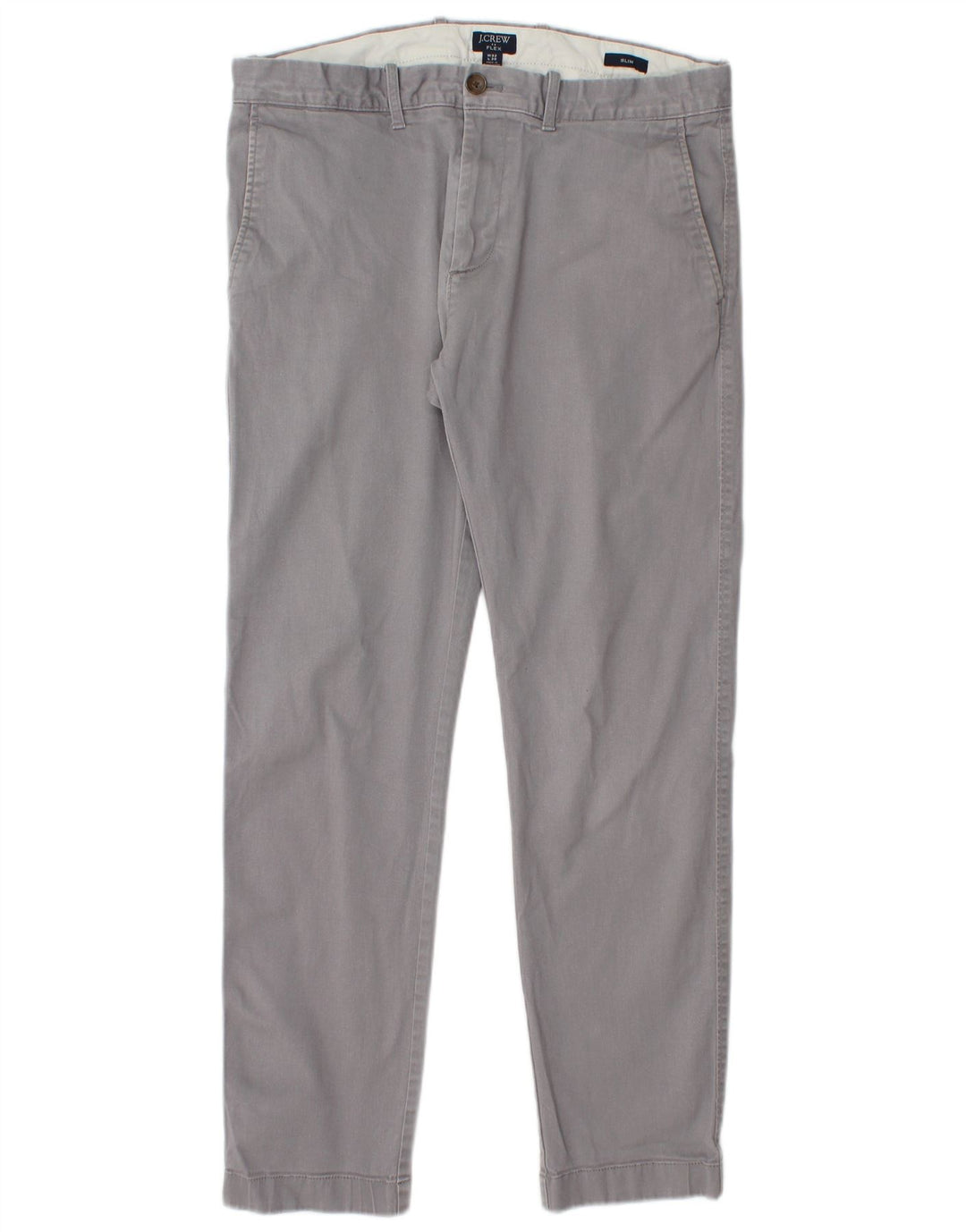 J. CREW Slim Chino-bukser til mænd W32 L28 Grå bomuld