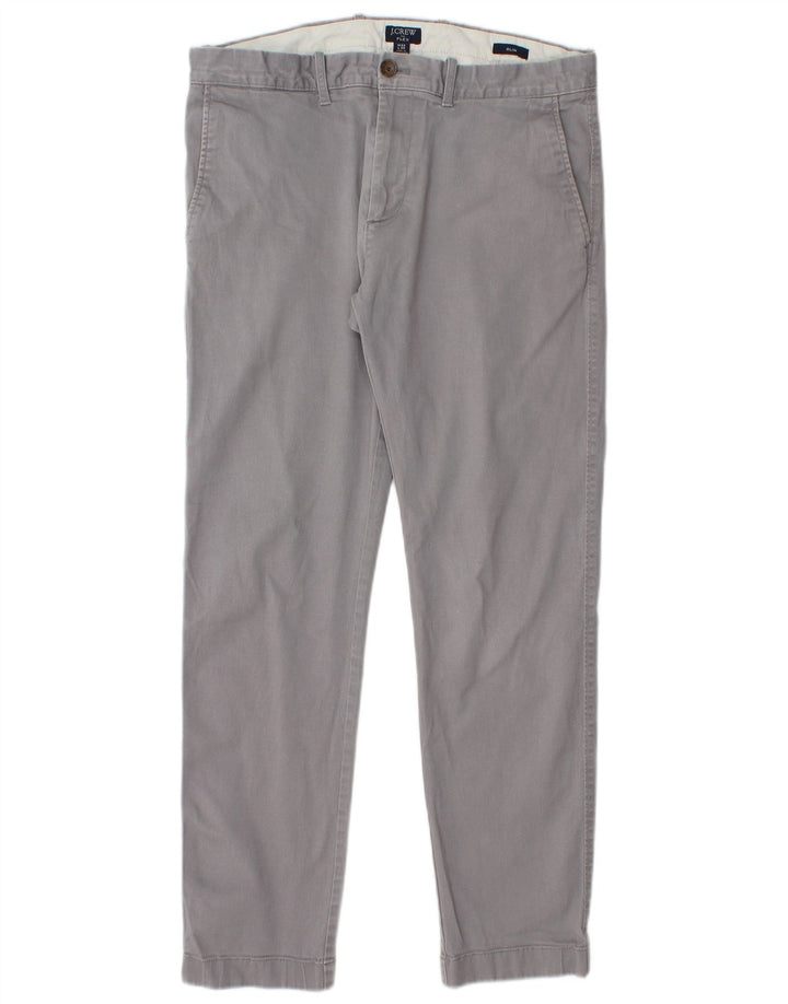 J. CREW Slim Chino-bukser til mænd W32 L28 Grå bomuld