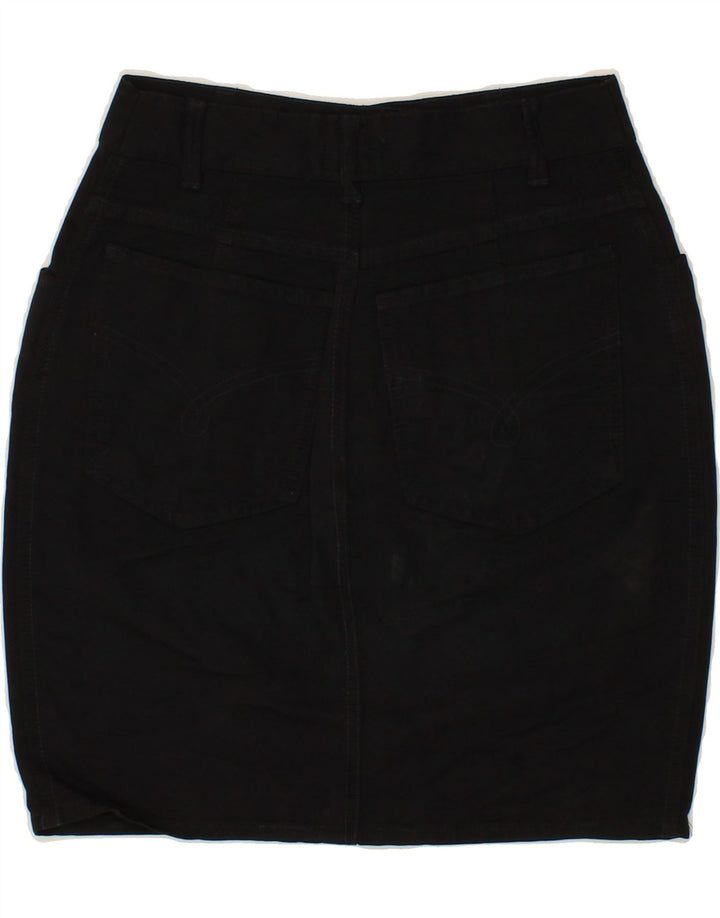 MOSCHINO Dame Denim Nederdel W26 Lille Sort Bomuld