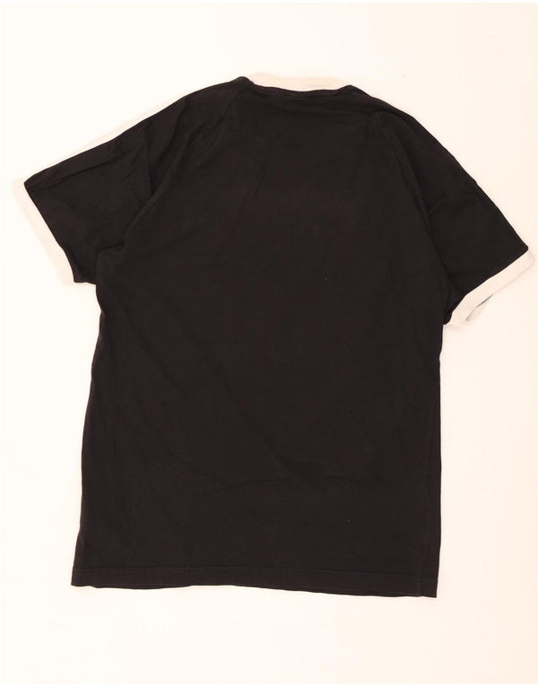 Adidas Herre T-Shirt Top Medium Sort Bomuld