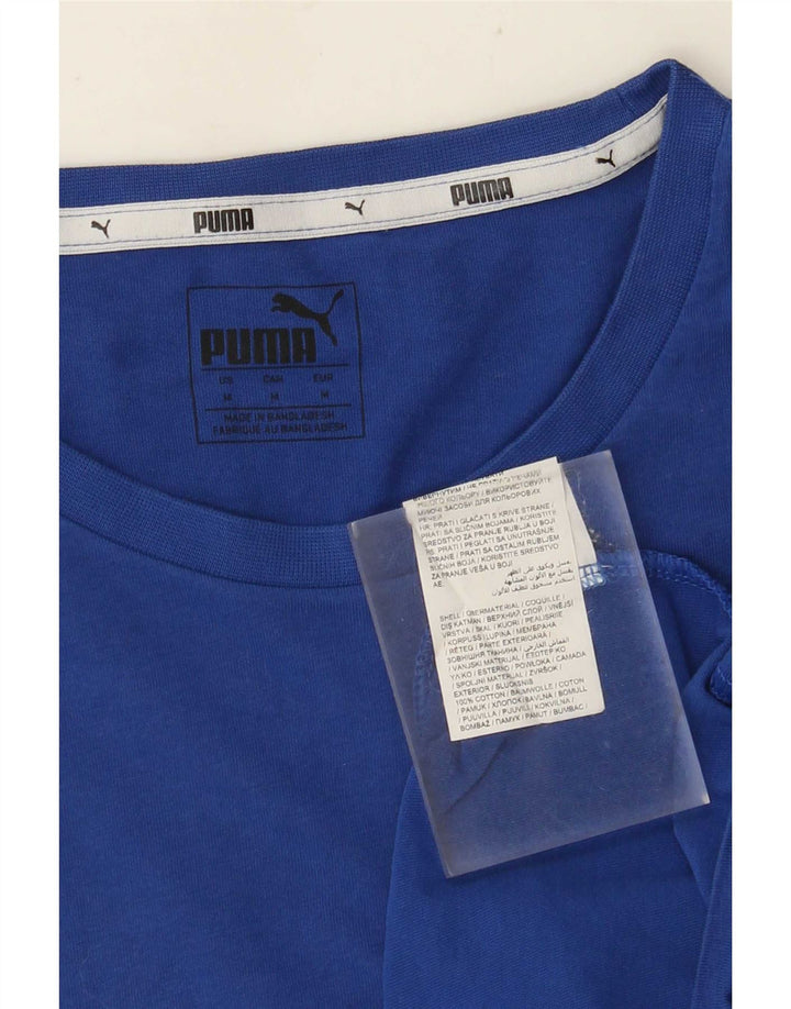 Puma Herre T-Shirt Top Medium Blå Bomuld