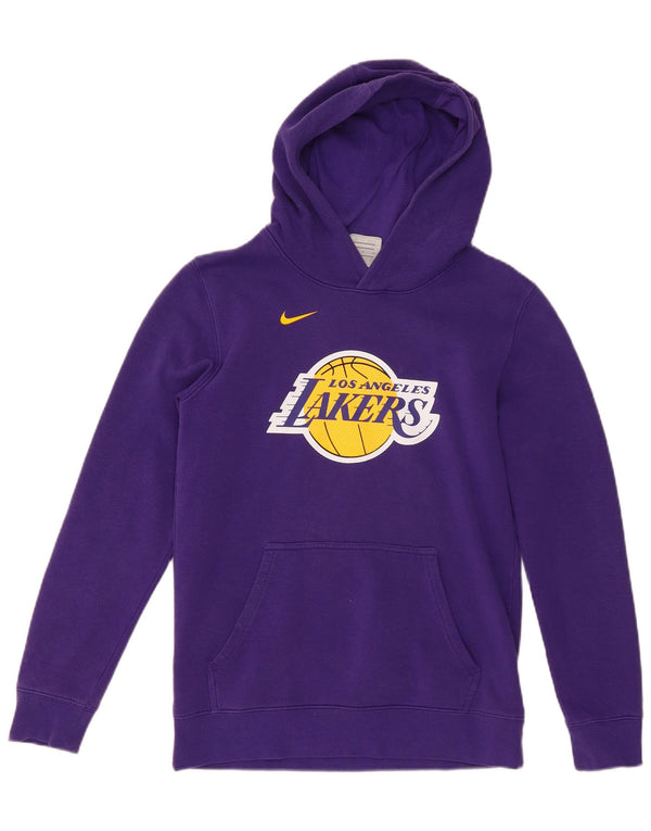 Nike Boys Los Angeles Lakers Grafisk Hoodie Jumper 12-13 år Stor Lilla