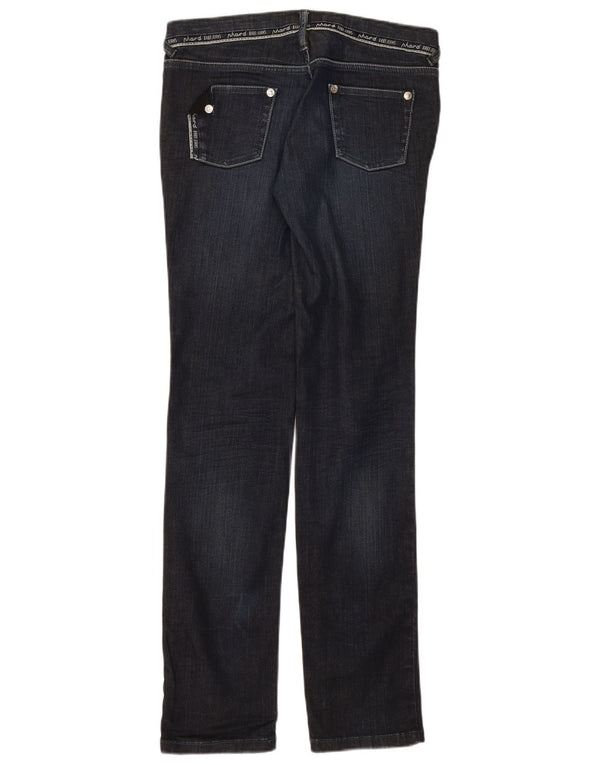 Phard Kvinder Grafisk Slim Jeans UK 8 Small W32 L33 Marineblå Bomuld