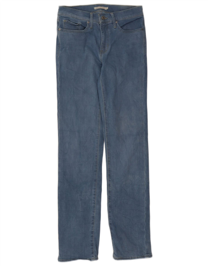 Levi's Dame 314 Shaping Straight Jeans W27 L32 Blå Bomuld