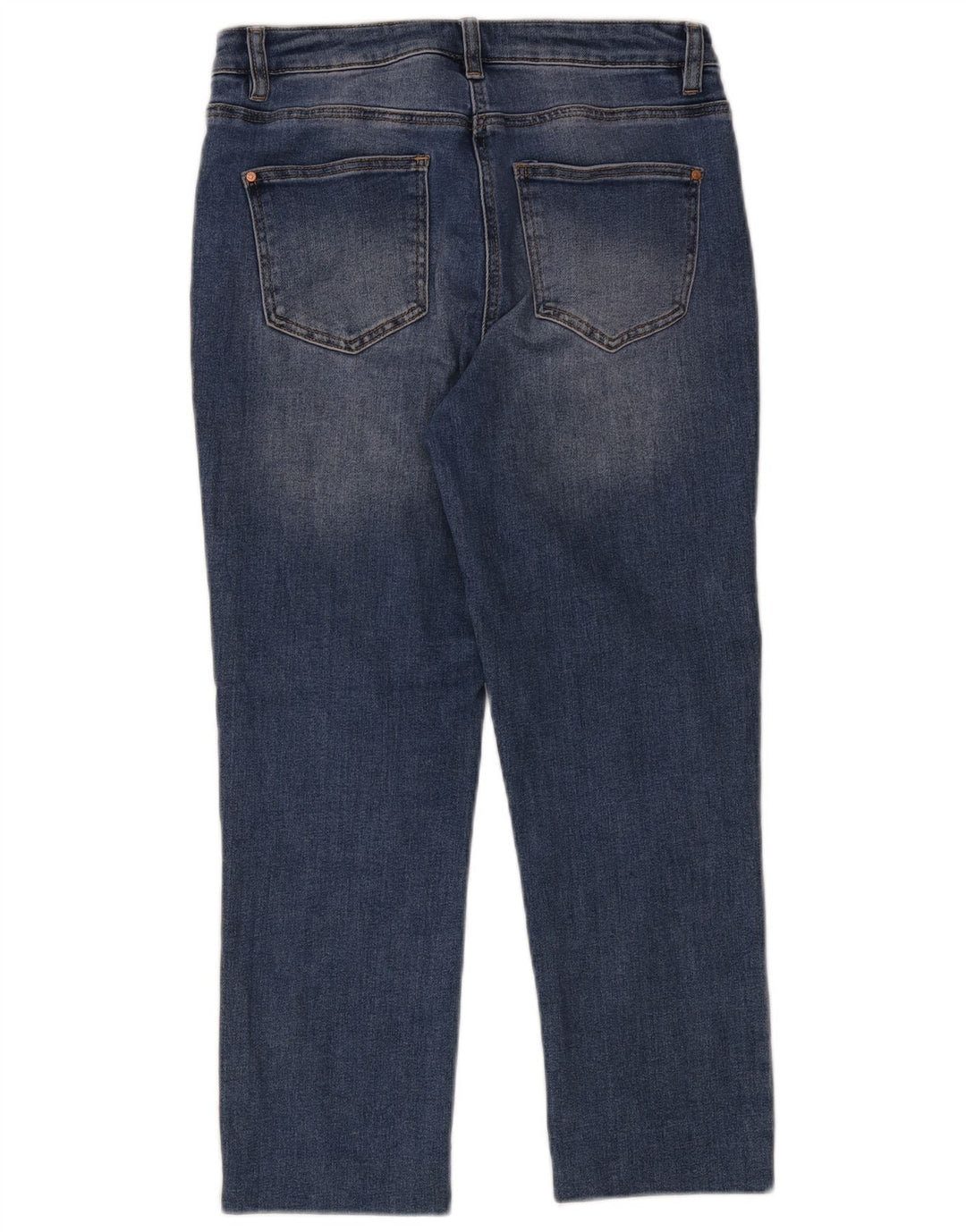 M&Co Kvinders Croppede Jeans UK 12 Medium W30 L25 Blå Bomuld