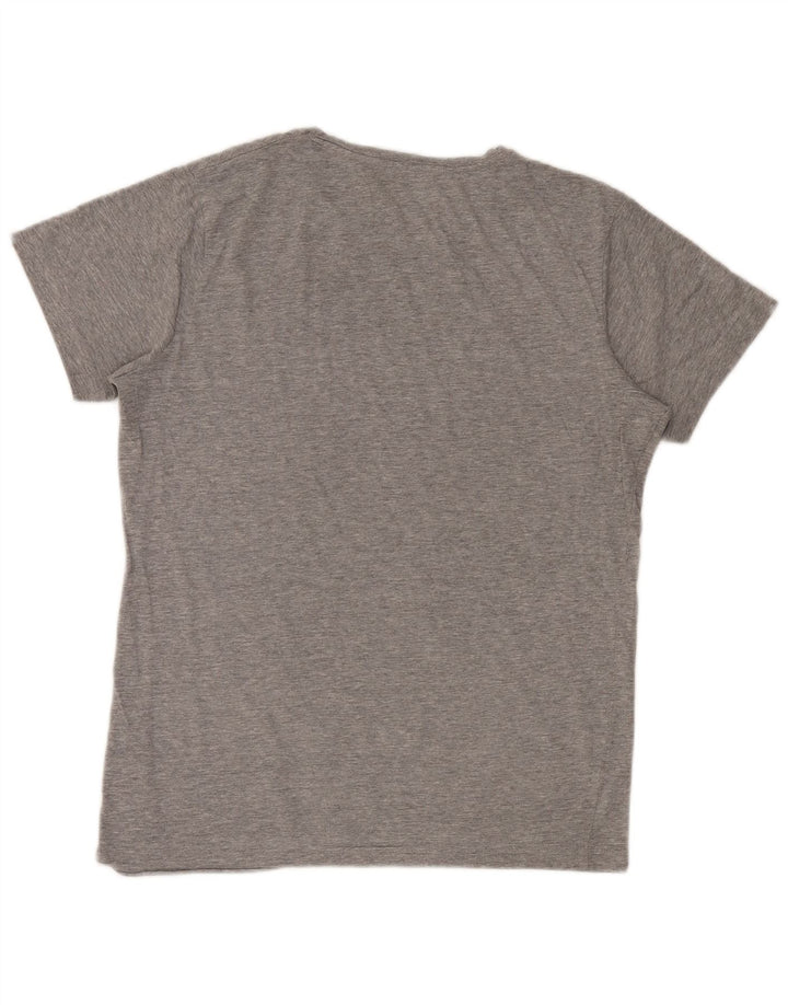 Jack & Jones Herre grafisk T-shirt Top Mellemgrå Flecked Bomuld