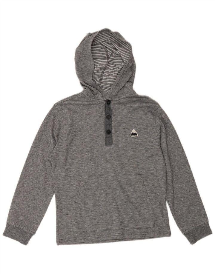Burton Dame Hætte Top Langærmet UK 10 Small Grå Flecked Polyester