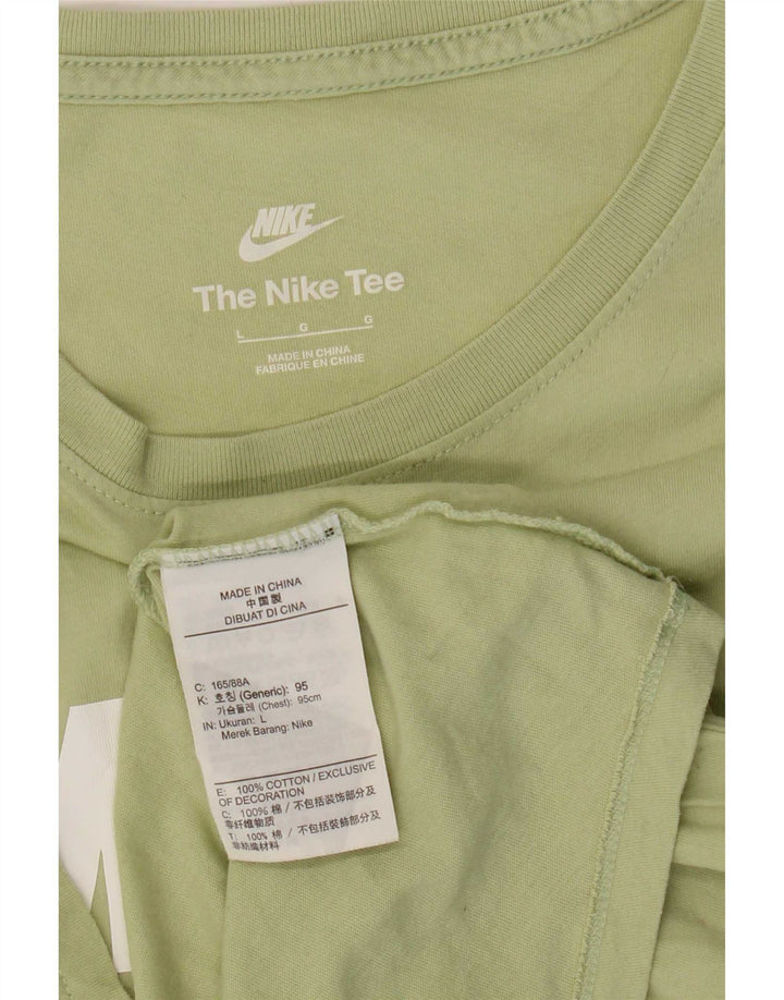 Nike grafisk T-shirt top til mænd, stor grøn bomuld