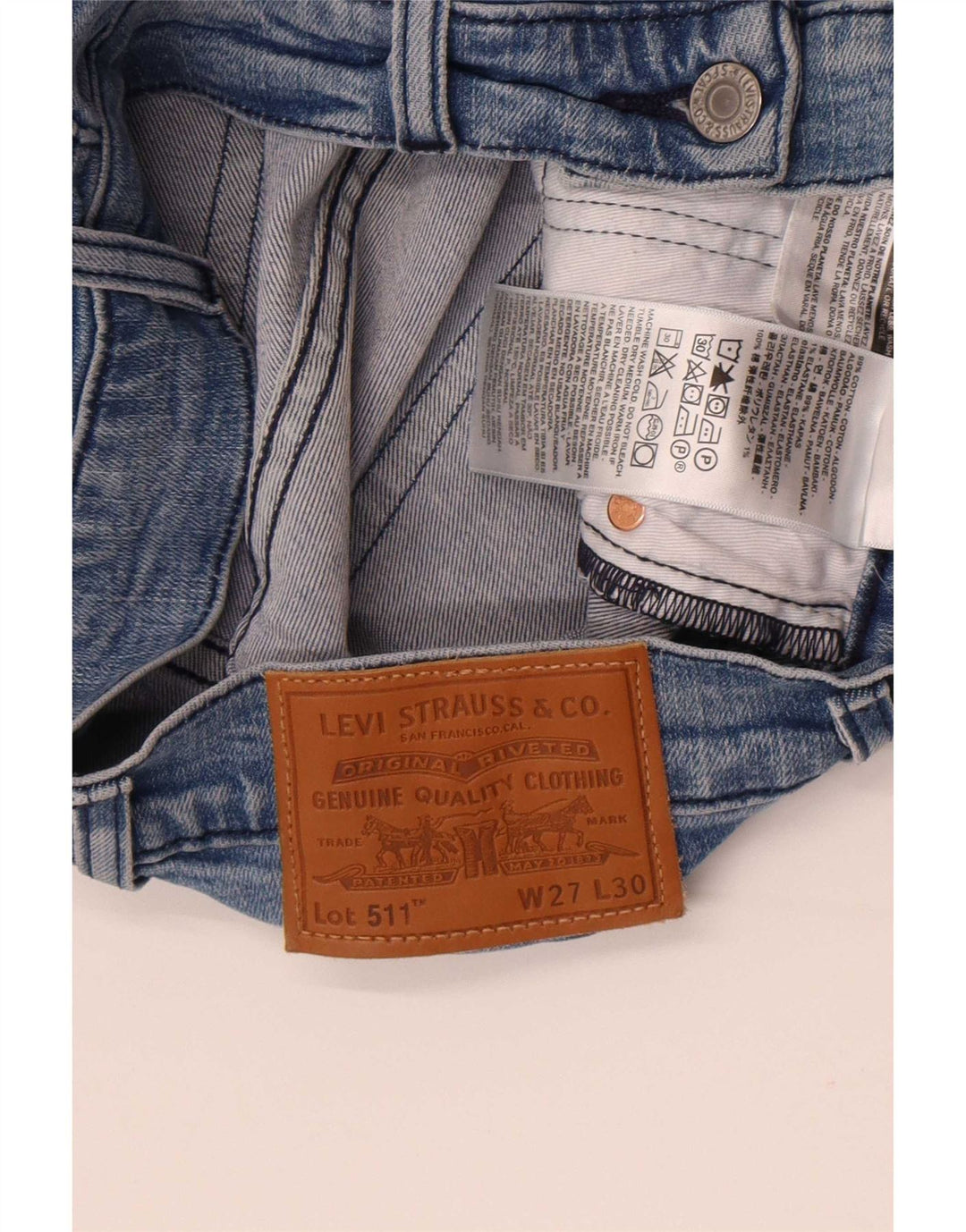 Levi's Herre 511 Slim Jeans W27 L30 Blå Bomuld