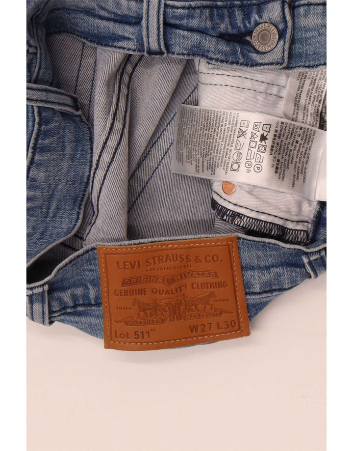 Levi's Herre 511 Slim Jeans W27 L30 Blå Bomuld
