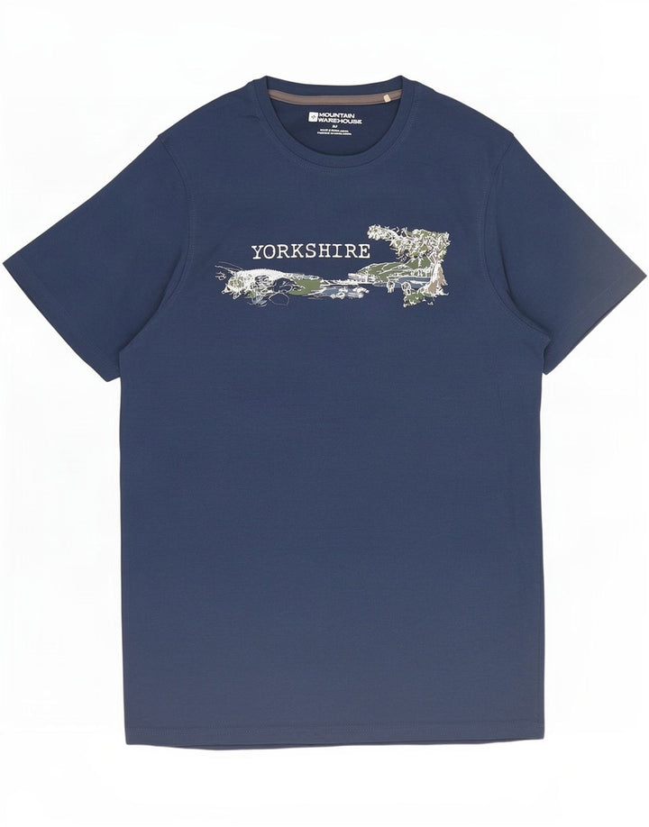 Mountain Warehouse Herre Yorkshire grafisk T-shirt top lille marineblå