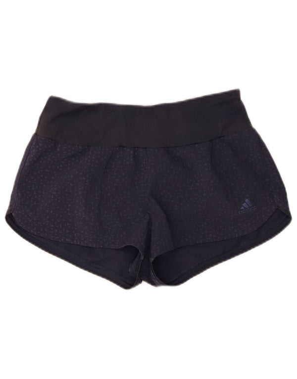 Adidas Dame Climalite Sportshorts UK 4/6 XS Navy Blue Spotted