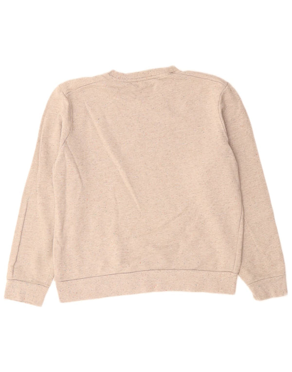 Cos Dame Sweatshirt Jumper UK 14 Medium Beige Flecked Bomuld