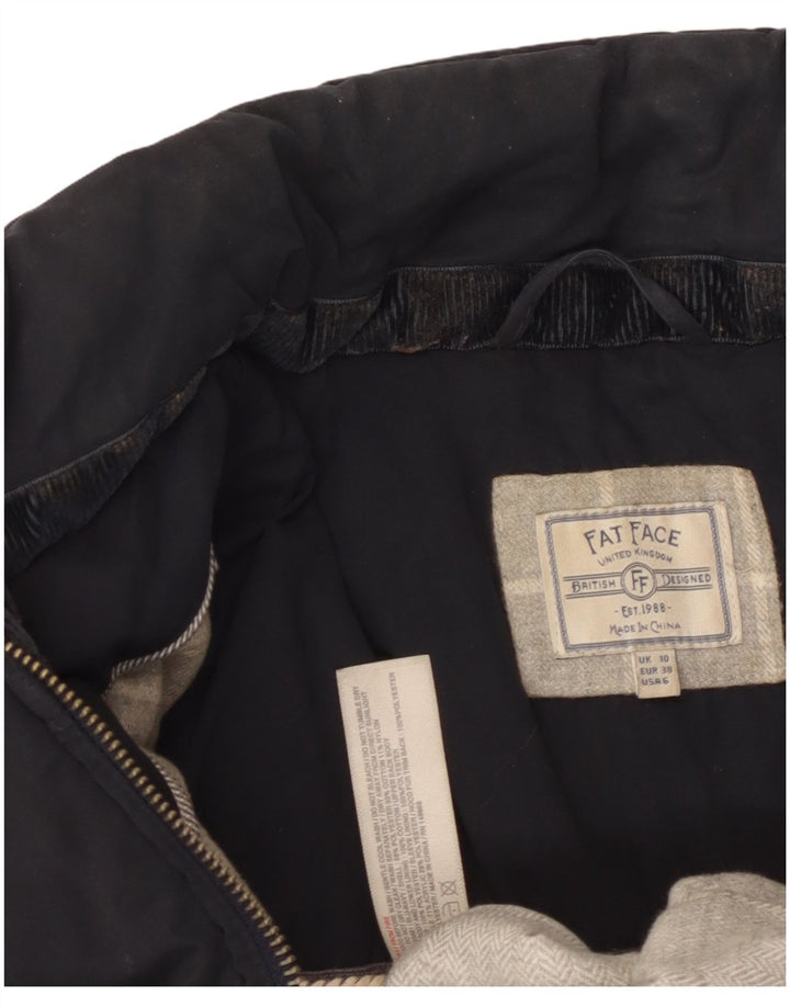 Fat Face Dame Polstret Jakke UK 12 Medium Sort Polyester