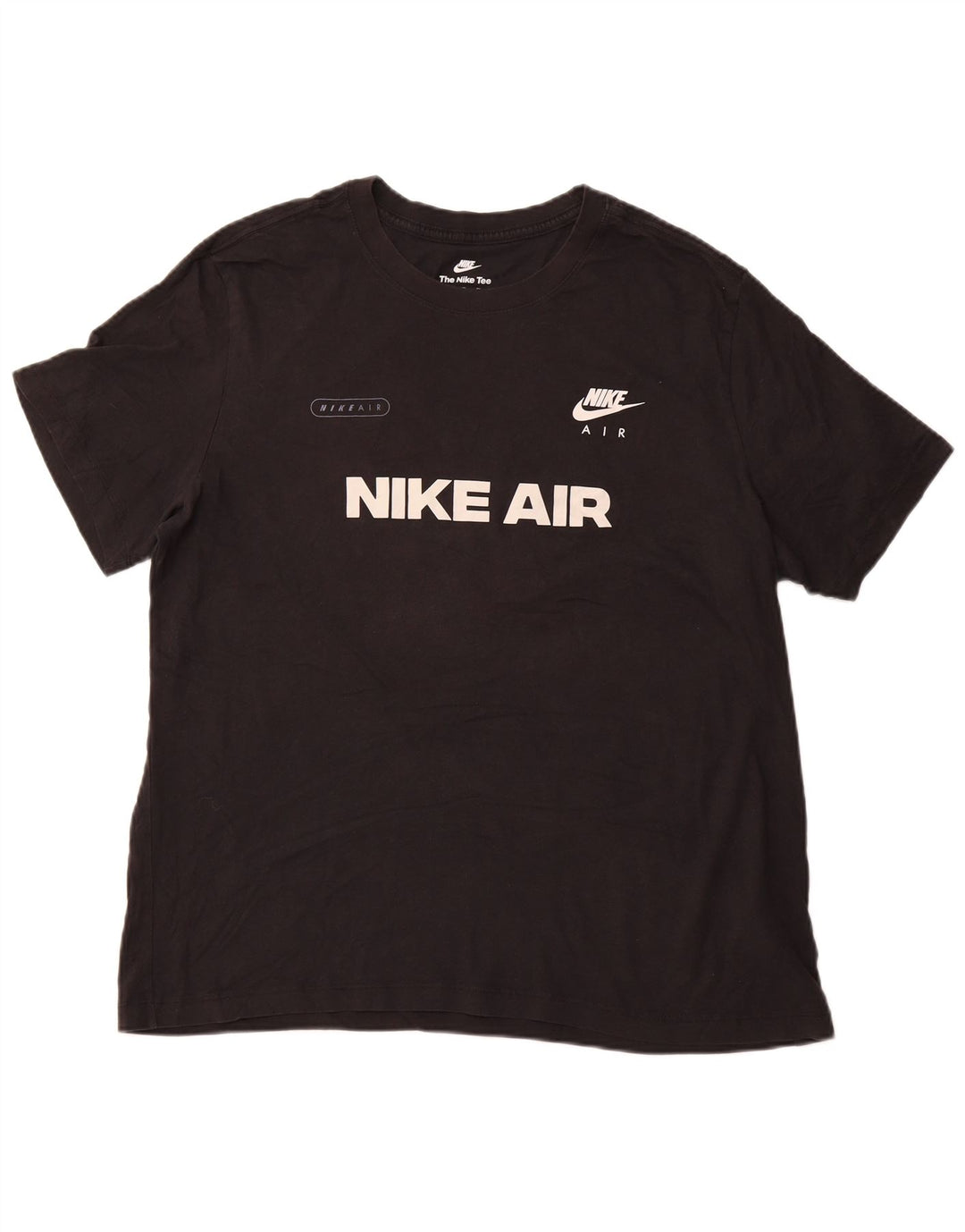 NIKE Grafisk T-shirt top til mænd XL Sort bomuld Sports