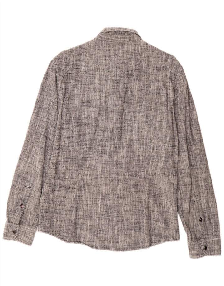 Lee Herre Slim Fit Flanellskjorte Stor grå Flecked Bomuld