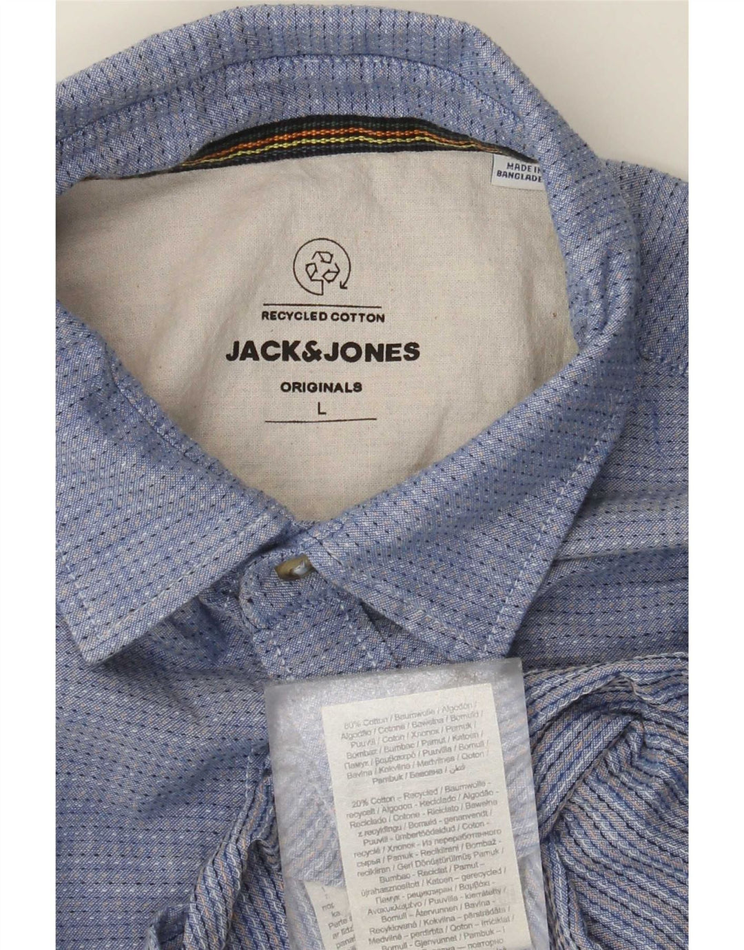 Jack & Jones herreskjorte stor blå plettet bomuld