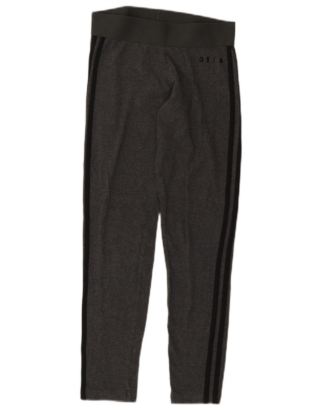 ADIDAS Dame Leggings UK 8 Små Grå Bomuld