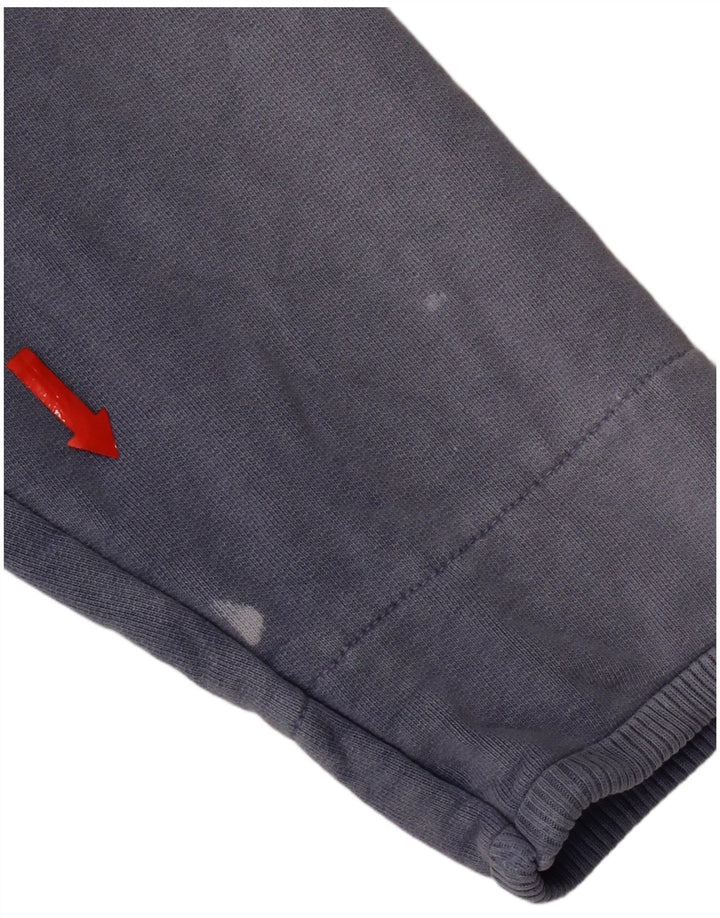 Weird Fish Herre Zip Neck Sweatshirt Jumper Medium Blue Bomuld