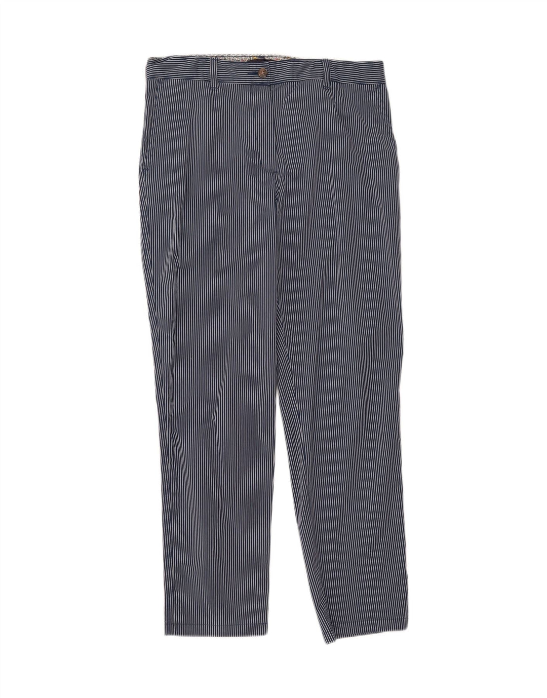 MARKS & SPENCER Womens Chino Trousers UK 12 Medium W32 L30 Navy Blue Vintage Marks & Spencer and Second-Hand Marks & Spencer from Messina Hembry 