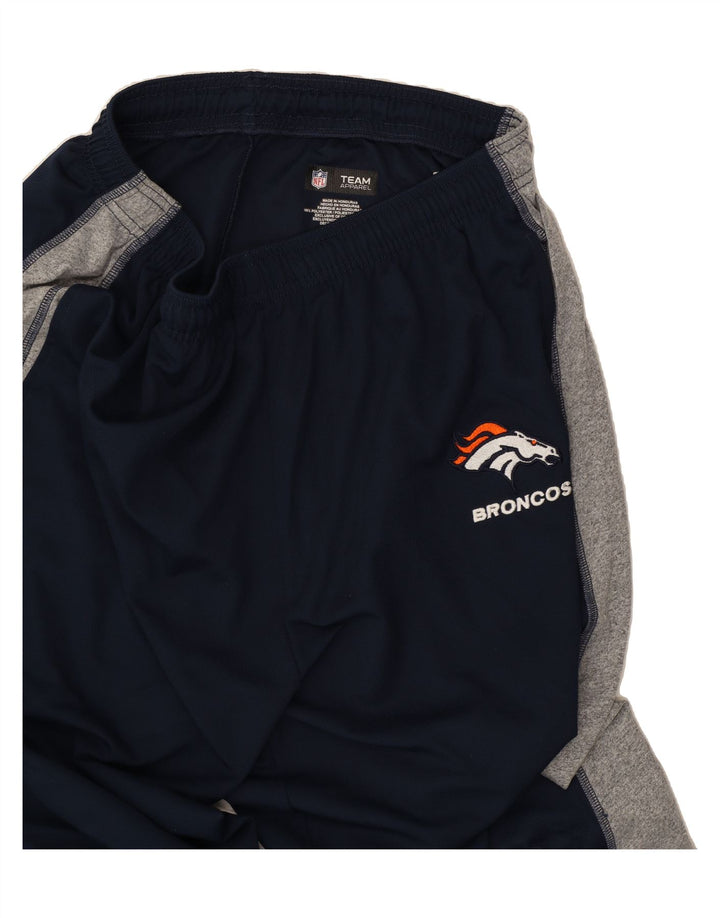 NFL Mens Tracksuit Trousers Medium Navy Blue Colourblock Polyester Vintage NFL and Second-Hand NFL from Messina Hembry 