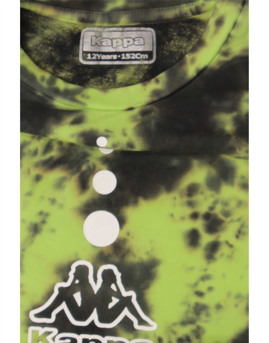 Kappa Boys Graphic Sweatshirt Jumper 11-12 år Green Tie Dye