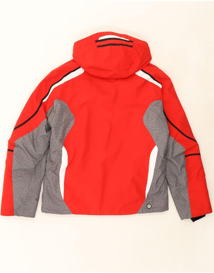 COLMAR Mens Hooded Windbreaker Jacket IT 52 Large Red Colourblock Vintage Colmar and Second-Hand Colmar from Messina Hembry 