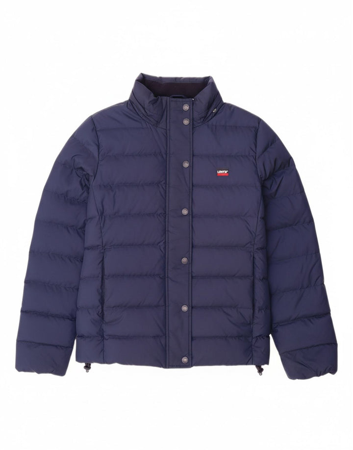 LEVI'S Oversized hættejakke til kvinder UK 10 Small Navy Blue