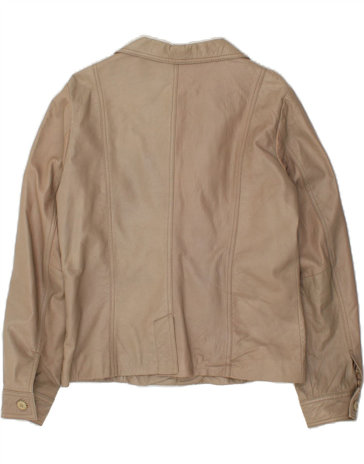 CONBIPEL Womens Leather Jacket IT 48 XL Beige Leather Vintage Conbipel and Second-Hand Conbipel from Messina Hembry 