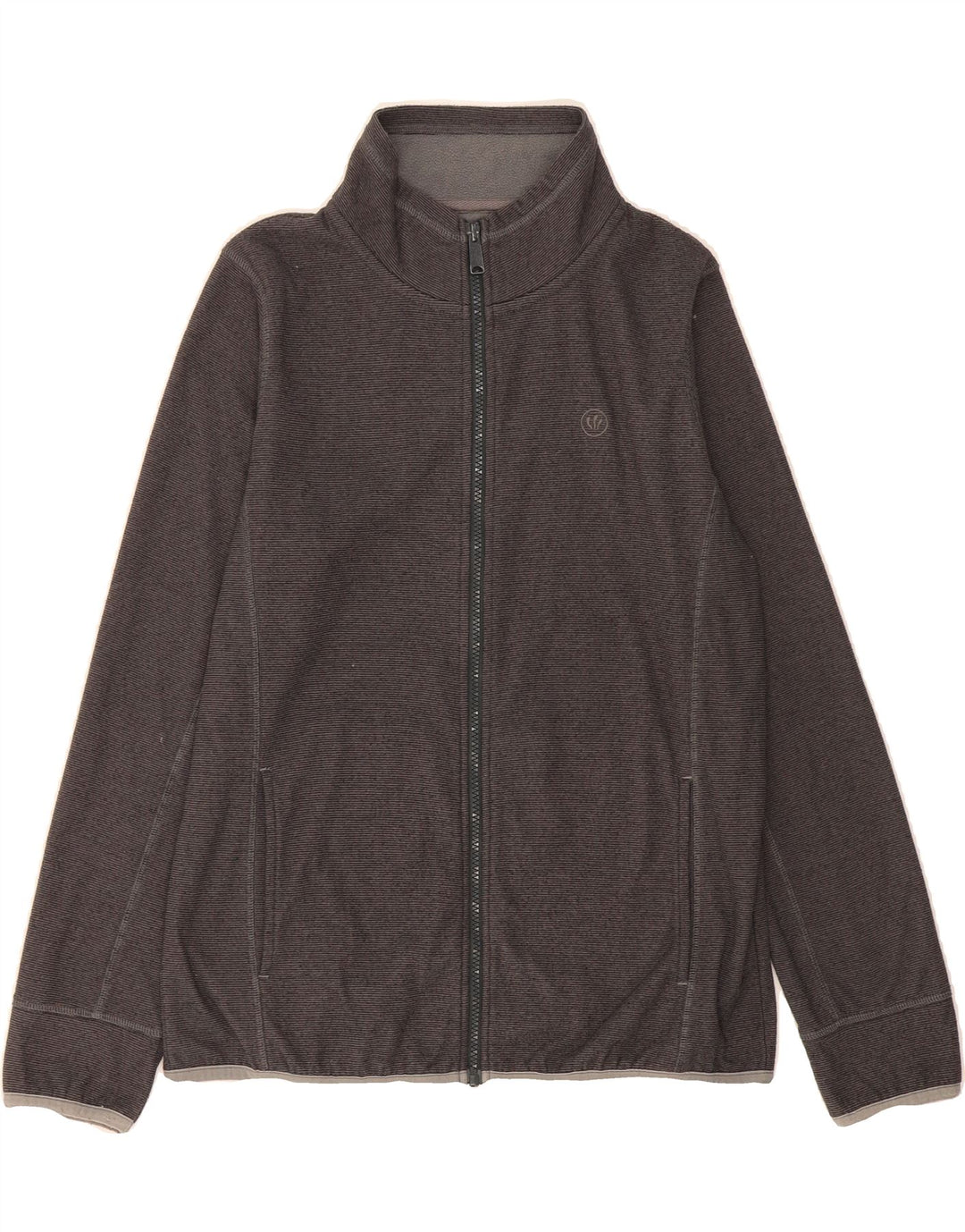 FAT FACE Womens Oversized Tracksuit Top Jacket UK 10 Small Grey Pinstripe Vintage Fat Face and Second-Hand Fat Face from Messina Hembry 