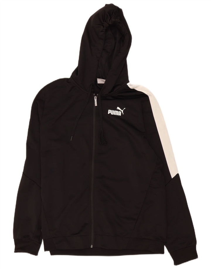 Puma Hættetrøje med lynlås til mænd XL Sort Colourblock Polyester