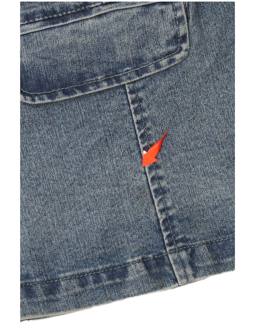 VINTAGE Dame denimjakke UK 14 Large Blue Cotton Classic