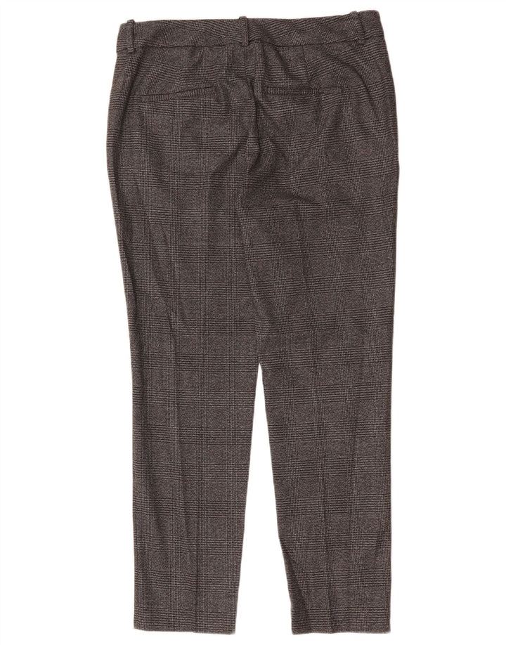 ZARA Slim Suit Bukser til kvinder EU 40 Medium W30 L29 Grå ternet polyester