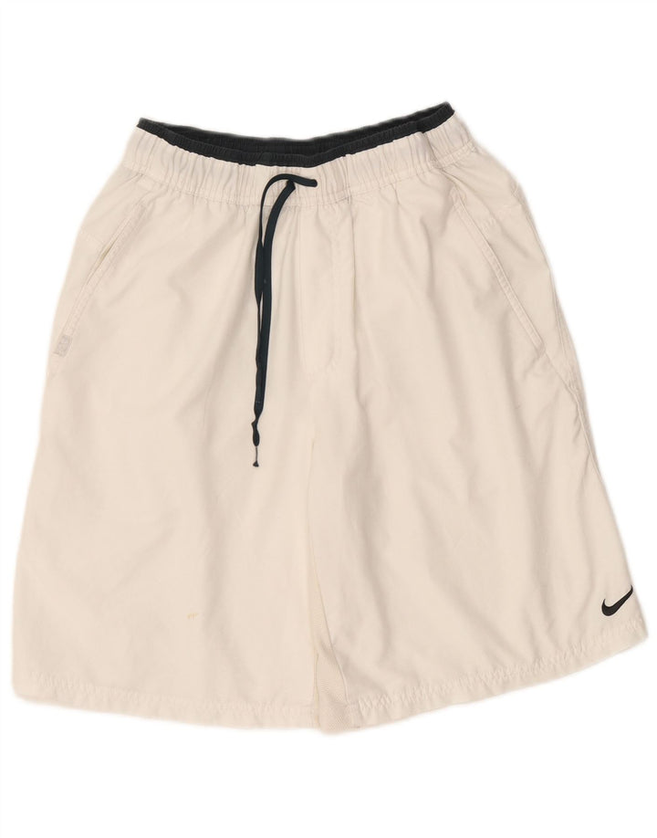 Nike Badeshorts til mænd mellem hvid polyester