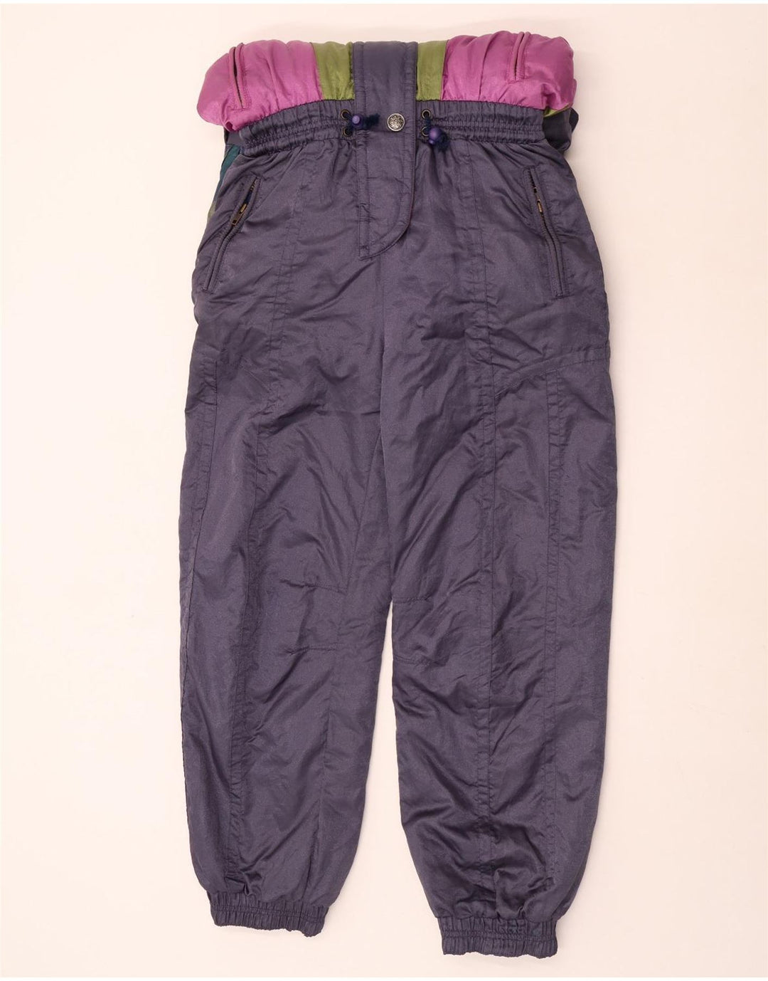 Ninety Eight Dame Ski Jumpsuit UK 12 Medium Navy Blue Colourblock