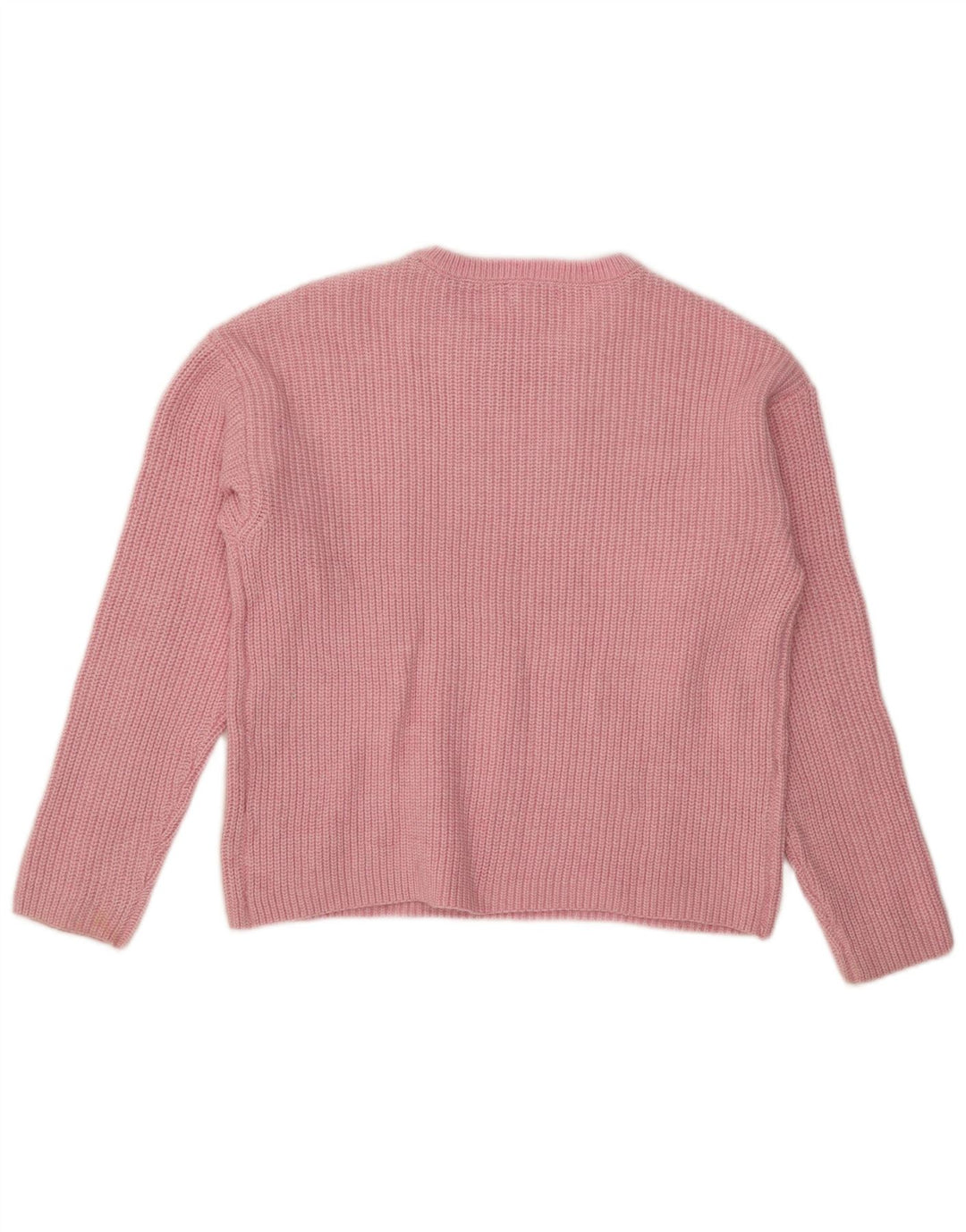 Marks & Spencer Dame Boat Neck Jumper Sweater UK 14 Medium Pink Polyester