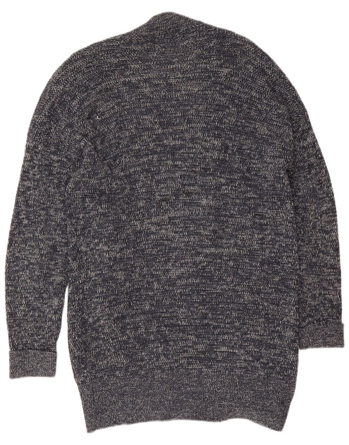 Zara Herre Cardigan Sweater Lille grå Flecked Bomuld