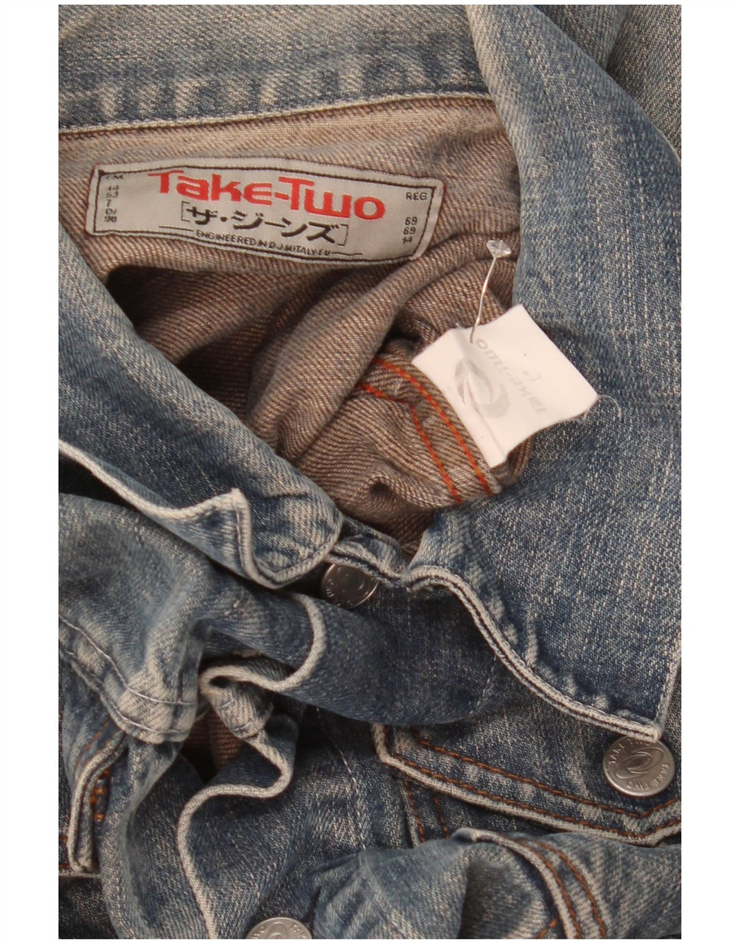 Take Two Herre denimjakke UK 40 Large Blue Cotton