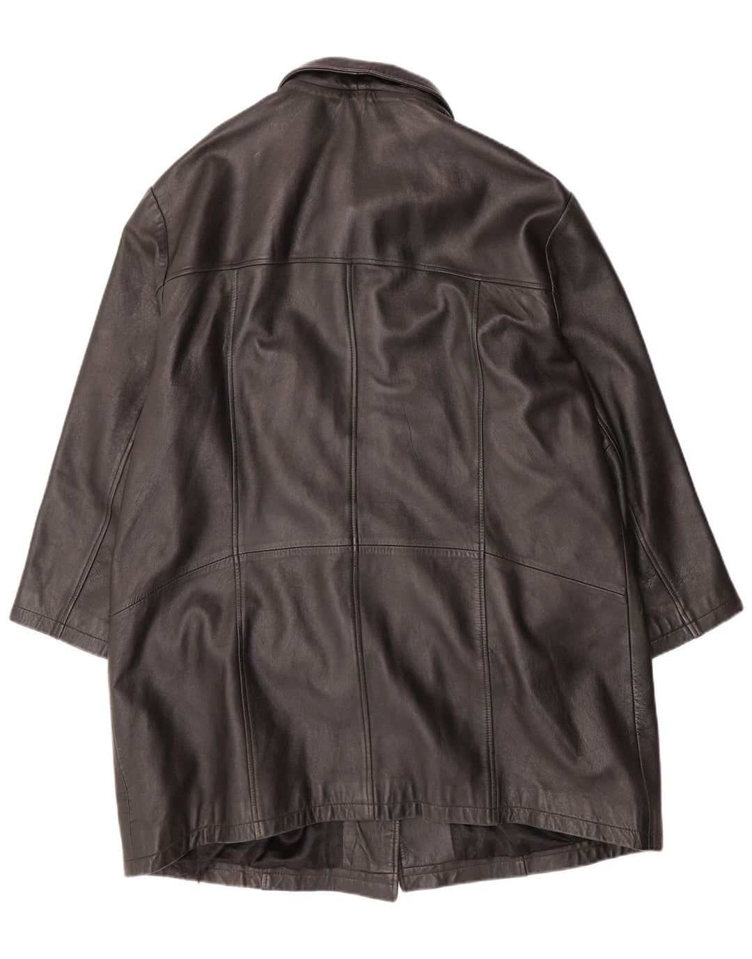 VINTAGE Womens Leather Jacket UK 16 Large  Black Leather
