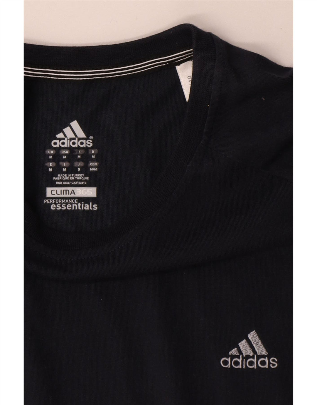 Adidas Herre Clima 365 T-shirt top mellem marineblå bomuld