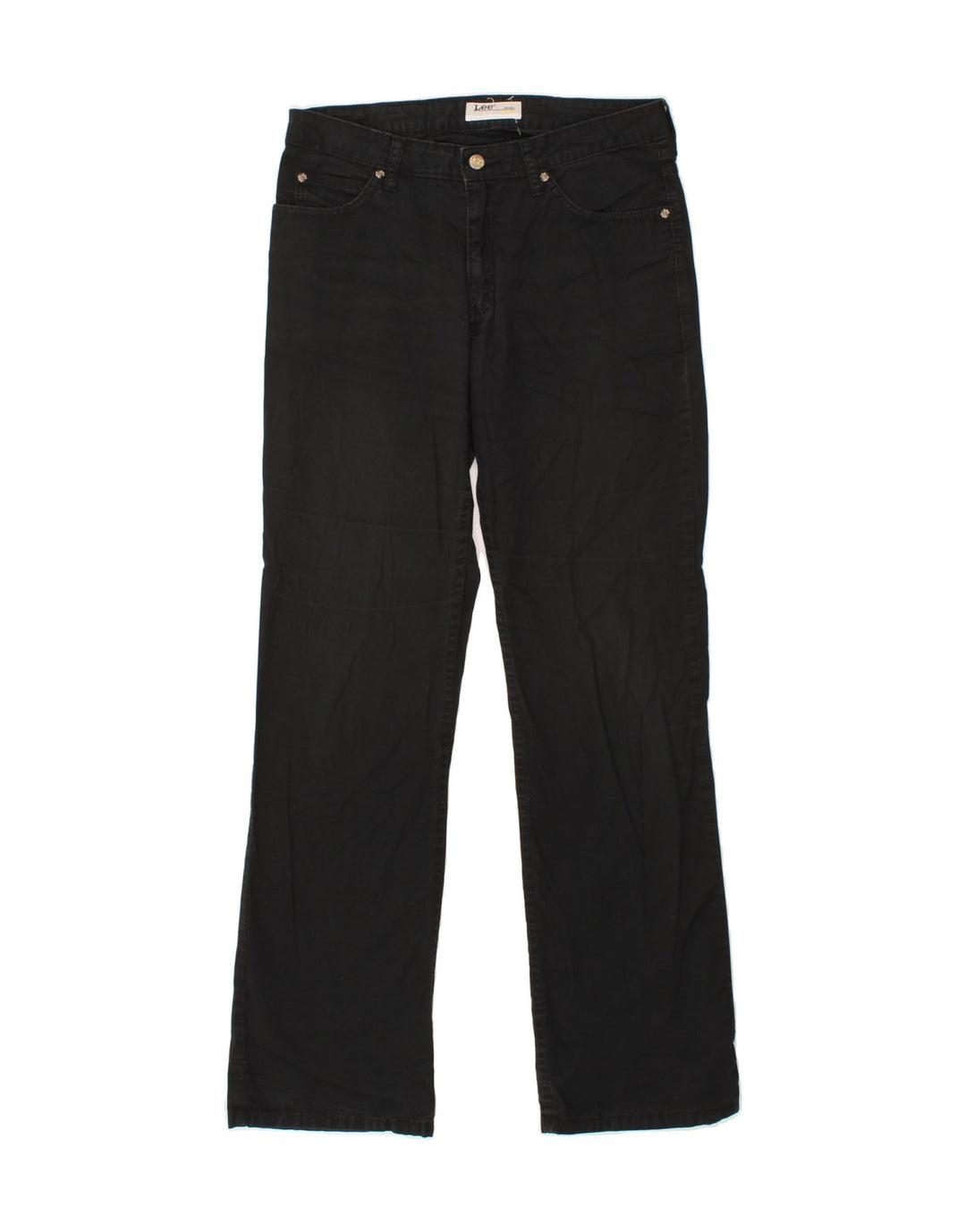 LEE Womens Cameron Bootcut Casual Trousers W32 L33 Black Cotton Vintage Lee and Second-Hand Lee from Messina Hembry 
