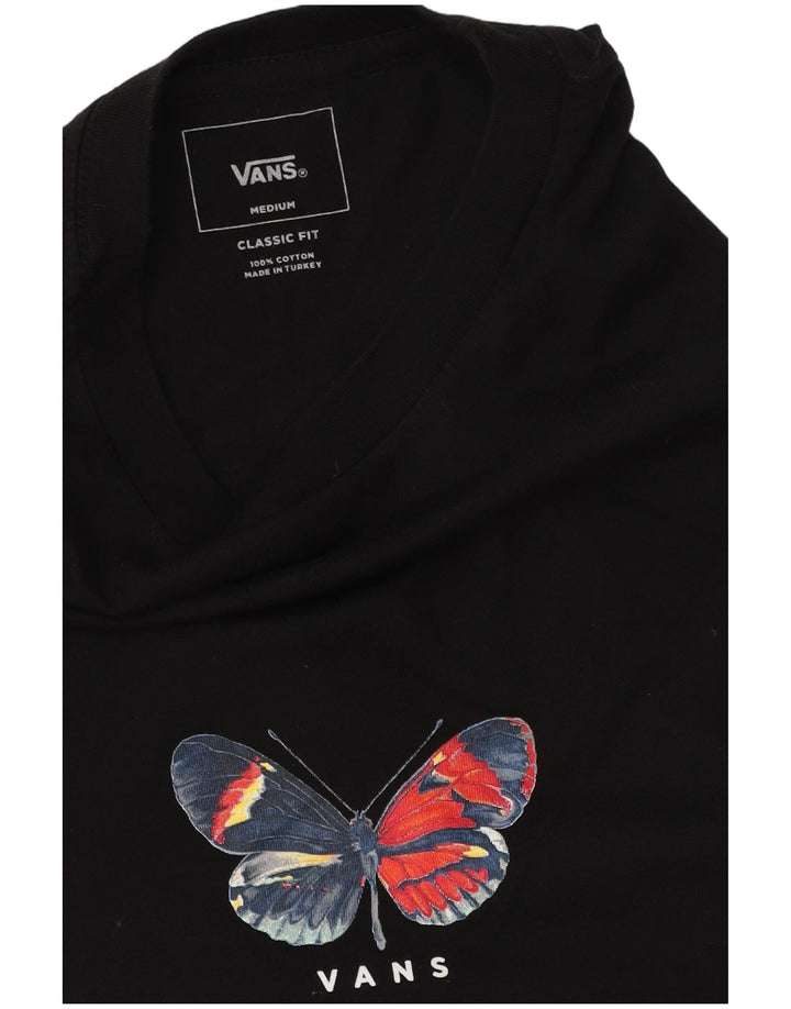 Vans Herre Classic Fit Grafisk Top Langærmet Medium Sort Bomuld Sommerfugl