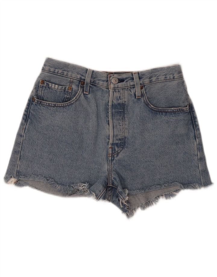 LEVI'S Womens 501 denimshorts W27 Små blå bomuld