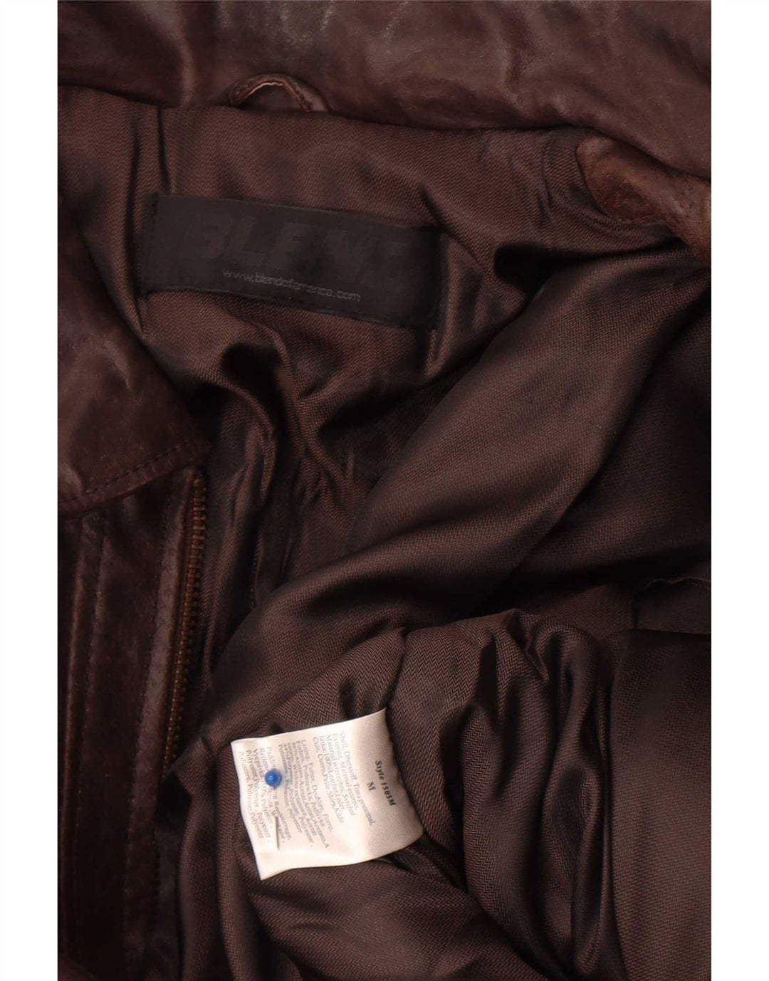 Blend Of America Herre Læderjakke UK 38 Medium Brun