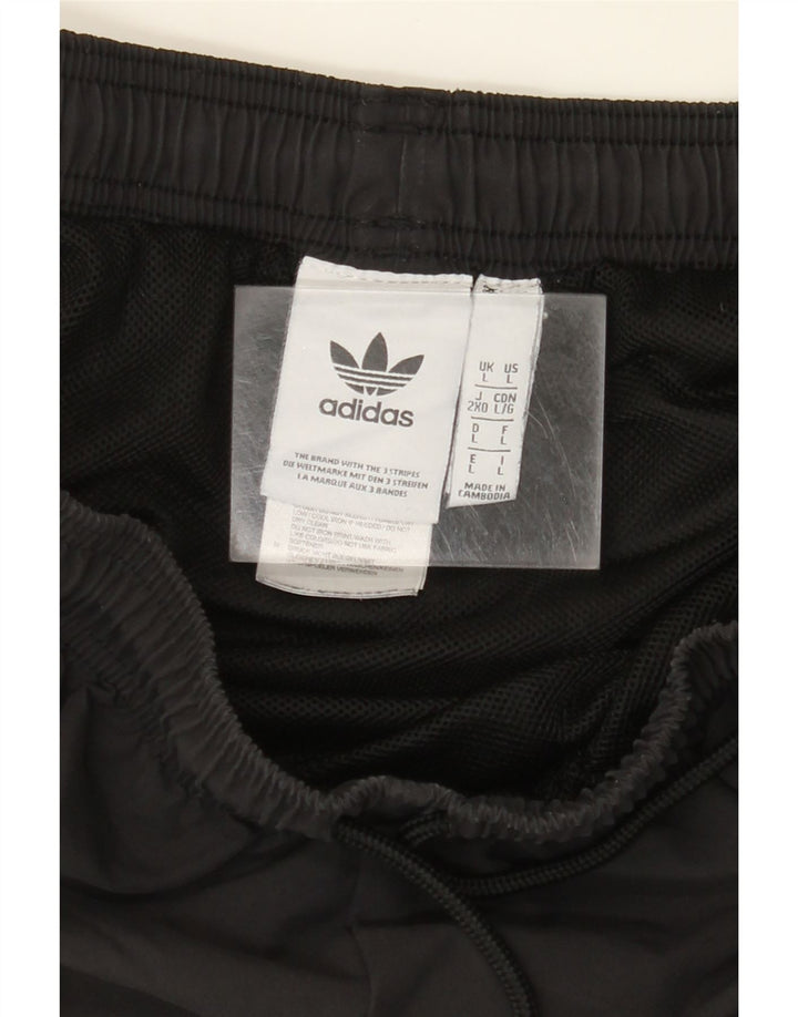 ADIDAS grafiske sportsshorts til mænd, store sorte polyester