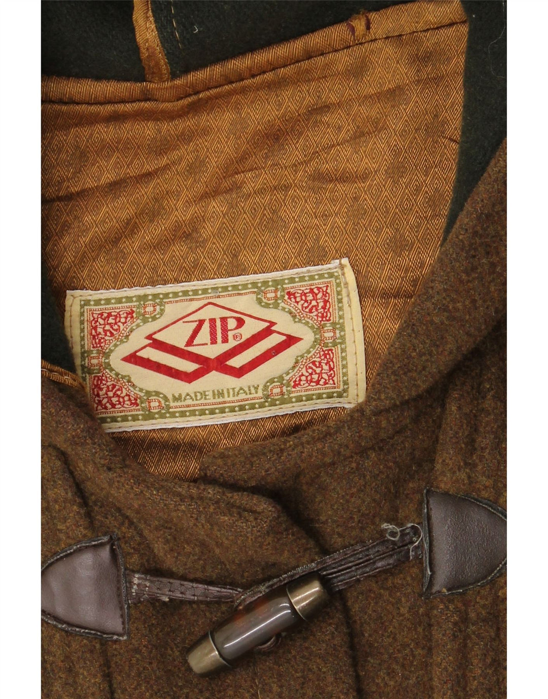 Lynlås Dame Hooded Duffel Coat UK 20 2XL Khaki Wool